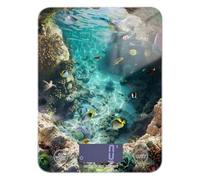 Báscula 3D de ilusión óptica subacuática impermeable para alimentos, 11 libras/0 18 onzas, 5 kg/5 g, báscula de cocina con 4 unidades para pérdida de peso (pilas no incluidas)