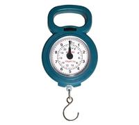 Báscula analógica de 10 kg para equipaje y pesca, fácil de usar, portátil y compacta, báscula con gancho resistente para maletas, pescadores y uso doméstico (azul)