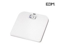 Báscula analógica edm polipropileno 130 kg 24 x 26 x 4 cm