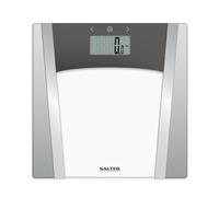 Salter 9127 SVSV3R Báscula Analizadora De Vidrio Con Pantalla Grande, Mide El Peso, Grasa, Agua Corporal, Masa ósea, IMC y TMB, Memoriza 10 Usarios, Incluye Modo Atleta, Con Capacidad De Hasta 180 kg
