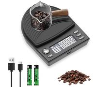 Bascula Cafe con Función Temporizador, Capacidad de 2 kg/Alta Precisión de 0,1 g, Recargable, BáScula de Alta Precisión para Café de Filtro/Goteo/Exprés con Pantalla LCD