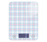 Báscula cetogénica de tablero de ajedrez azul polvo para alimentos, peso de 11 libras/1 onzas, escala digital pequeña de 5 kg/5 g con 4 unidades para hornear y cocinar (pilas no incluidas)