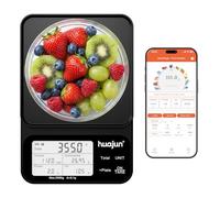 Báscula Cocina Digital con Cálculo de Nutrición, 5 kg/0,1 g, Báscula de Cocina Bluetooth con pantalla LCD, App Smart Scale con 30 Nutrientes, Báscula Nutricional para Dieta, Fitness, Cocina