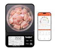 Báscula Cocina Digital con Cálculo de Nutrición, 5 kg/0,1 g, Báscula de Cocina Bluetooth con pantalla LCD, App Smart Scale con 30 Nutrientes, Báscula Nutricional para Dieta, Fitness, Cocina (Gris)