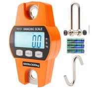 Báscula colgante 300Kg para granja, caza, peso de arco con sensor de precisión (estuche digital profesional y liviano)