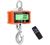 Báscula colgante con control remoto, 2000 KG 4400 lb 2T Báscula colgante digital Báscula de grúa electrónica con sensor de resorte de recarga preciso y pantalla LCD, mini báscula portátil con gancho