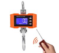 Báscula colgante con mando a distancia 1000kg 2200 lbs, Báscula digital industrial para grúa de servicio pesado con sensor de muelle de carga precisa y pantalla LCD Crane Scale Báscula de gancho