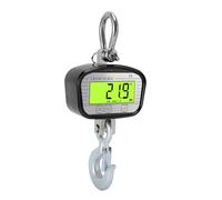 Báscula Colgante Digital 2000KG Báscula de Grúa Electrónica con Pantalla LCD Retroiluminada y Control Remoto de 20 m para Construcción Fábricas y Agricultura OIML Clase 3 (2000KG)