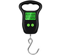 Báscula Colgante Digital, Báscula de Grúa Digital, Báscula digital portátil de mano for equipaje, 50 kg, 10 g, con anzuelo, cinta métrica, pantalla LCD retroiluminada