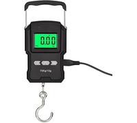 Báscula Colgante Digital, Báscula de Grúa Digital, Báscula electrónica digital LCD de 75 kg y 10 g for equipaje, gancho for colgar, báscula for pesca con cinta métrica