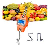 Báscula Colgante Digital, Báscula de Grúa LCD Báscula de Juego Electrónica 300 kg Mini Báscula de Grúa para Agricultura Caza Arco Dibujar Peso Pez Grande con Tres Unidades de peso KG/LB/N con Batería