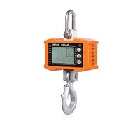 Báscula colgante digital, báscula de grúa portátil de alta resistencia de 1000 kg/2204 lb, báscula de gancho industrial con retroiluminación LCD, cambio de unidad/retención de datos(Orange)
