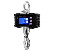 Báscula colgante digital de grúa de 1500 kg, báscula colgante electrónica resistente con sensores precisos y retroiluminación LCD para granja, caza, pesca (negro)