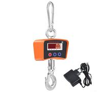 Báscula colgante electrónica, 2200 lbs/1000 kg, escala digital de grúa, pantalla LED recargable con función de retención de tara para uso industrial y agrícola