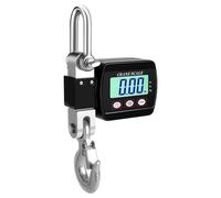 Báscula colgante industrial de alta precisión, herramienta de medición de 500 kg, escala de gancho de lectura LCD transparente, báscula de peso digital