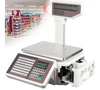 Bascula Comercial Con Ticket Térmico, Báscula Digital Comercial Con Impresora De Etiquetas Para La Industria Minorista Y Alimentaria, Balanza Digital Profesional Para Hostelería, Bollería
