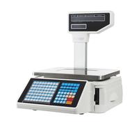 BáScula Contadora De Doble Pantalla, BáScula Digital Comercial Para Alimentos, Capacidad De 66 Lb, Con Pantallas Lcd Dobles, Con Impresora De Etiquetas Y Recibos Para Tiendas Y Supermercados(A)