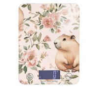 Báscula de alimentos de acuarela Capibaras y flores rosas, fácil de limpiar, para viajes, 11 libras/0 18 onzas, 5 kg/5 g, escala pequeña de gramos con 4 unidades para pérdida de peso (pilas no