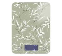 Báscula de alimentos de dieta blanca y verde de 11 libras/1 onzas, 5 kg/5 g, báscula digital en gramos y onzas con 4 unidades para especias para hornear pérdida de peso (pilas no incluidas)