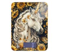 Báscula de Alimentos Portátil con Unicornios Girasoles Espresso Digital 5kg/5g Fácil de Limpiar Pequeña Báscula Cocina con 4 Unidades para Dieta Jabón Keto Peso Digital para Comida