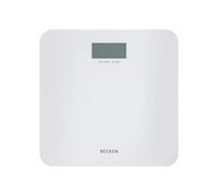 Báscula de Baño Digital - Báscula Inteligente - Pantalla de Cristal - Capacidad máxima: 150 kg - Color: Blanco. Medidas:50 x 50 x 28 cm - Becken
