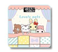 Báscula de Baño Digital de Alta Medición Precisa， Báscula de baño de vidrio， compacta, capacidad de 150 kg, Exhibición del LCD de la contraluz (Color : C)