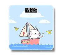 Báscula de Baño Digital de Alta Medición Precisa， Báscula de baño de vidrio， compacta, capacidad de 150 kg, Exhibición del LCD de la contraluz (Color : D)