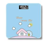 Báscula de Baño Digital de Alta Medición Precisa， Báscula de baño de vidrio， compacta, capacidad de 150 kg, Exhibición del LCD de la contraluz (Color : F)