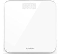 Báscula De Baño Digital RENPHO, Báscula De Peso Corporal De Alta Precisión Con Pantalla Iluminada, Graduación de 0,1 lb (50 g) precisión, Tecnología Step-On, 180kg/400lb, Blanco, Core 1S