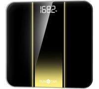 Báscula de baño digital RunStar, báscula de alta precisión, con pantalla LED retroiluminada, precisa con vidrio templado de 6 mm, 180 kg/400 lb