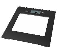 Jata 290N - Báscula de Baño Digital, Pantalla LCD, Alta precisión, Extraplana, Capacidad de 150 kg, Plataforma de Vidrio, Apagado Automático, Incluye Pila, Negro
