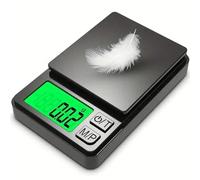 Báscula de bolsillo de precisión de 1000 g x 0,01 g - Gramo digital con retroiluminación - Mini báscula for viajes(300g 0.01g)