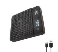 Báscula de café pequeña con temporizadores integrados, precisión de 0,1 g, preparación digital para verter sobre la preparación y base antideslizante, pequeño vertido con temporizadores