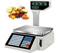 Báscula de cálculo de precios con impresora térmica de etiquetas,Escala Digital Comercial,Pantalla Lcd,para supermercado, tienda minorista (Máquina)