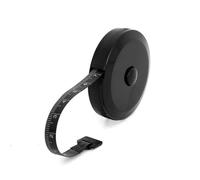 Báscula de cinta métrica negra de construcción de PVC ABS de 2 m para proyectos de sastrería del hogar, herramienta de escala métrica precisa en pulgadas