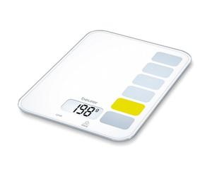 Báscula de cocina Beurer KS19 Bon Appetite 5 kg 1 g cristal blanco táctil