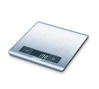 Beurer KS51 - Balanza de cocina ultra plana (1,5 cm), 5 kg/1 gr, pesa líquidos, color plata