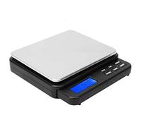 Báscula de cocina de alta sensibilidad, apagado automático de alta precisión, báscula eléctrica inteligente con pantalla retroiluminada azul 1000g / 0.01g para el hogar(black)