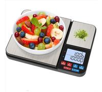 Báscula de cocina de doble plataforma, [10 kg/1 g] Básculas de cocina