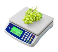 Báscula de cocina digital 40kg, báscula comercial de cálculo de precios, báscula para productos con pantalla LCD y función de tara, báscula digital para delicatessen, puesto de agricultores, mercado