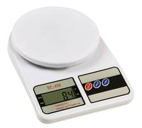 Báscula de cocina digital de 10 kg de alta precisión, pantalla LCD, función de tara, color blanco 24174