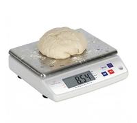 Báscula de cocina digital profesional, 10 kg, IP53, 240 x 240 x 75 mm | Mediciones precisas de hasta 10 kg • Protección IP53 • Plataforma de acero inoxidable extraíble