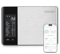 Báscula de cocina inteligente con aplicación y cálculo de nutrientes, báscula de conteo de calorías con 19 nutrientes, báscula digital de alimentos de 5 kg/1 g, acero inoxidable para dieta y fitness