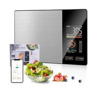 Báscula de cocina inteligente con cálculo nutricional, báscula digital de cocina con 24 análisis de nutrición, báscula de cocina con aplicación, pantalla táctil de acero inoxidable, soporta 50 modos