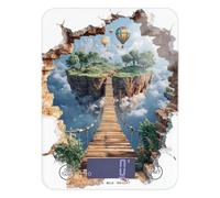 Báscula de cocina óptica 3D con pantalla LCD colorida para medir alimentos, 11 libras/0 18 onzas, 5 kg/5 g, peso digital con 4 unidades para pérdida de peso (pilas no incluidas)