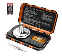 Báscula de Cocina, ORIA 50g/0.001g Báscula Electrónica con Peso de Calibración de 50g, Mini Báscula Portátil con Tara y LCD Retroiluminado (Batería/Pinzas Incluidas)