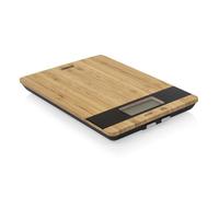 Princess 492944 Báscula de Cocina Pure, Capacidad máxima de 5 kg de peso, Pantalla LCD, Carcasa de Bambú, también apta para pesar cartas, función tara
