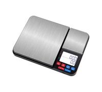 Báscula de cocina recargable de doble plataforma de 10 kg, pantalla LCD de acero inoxidable de alta precisión, herramienta de medición de alta precisión, pantalla LCD, báscula recargable de pesaje de