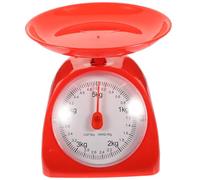 Báscula de Cocina Redonda Bandeja, 5kg, ABS, Clásica | Base Compacta Estable, Control de Porciones y Uso en Cocina o Aula, para Ingredientes y Medicina Color Aleatorio