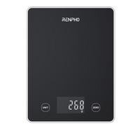 Báscula de cocina Renpho Calibra 1L Bluetooth Vidrio templado LED Gris